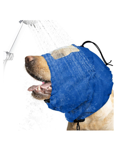 Gorro de Ducha Ajustable Nanaki para Perros Azul Impermeable