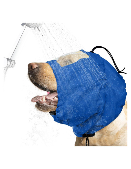 Gorro de Ducha Ajustable Nanaki para Perros Azul Impermeable