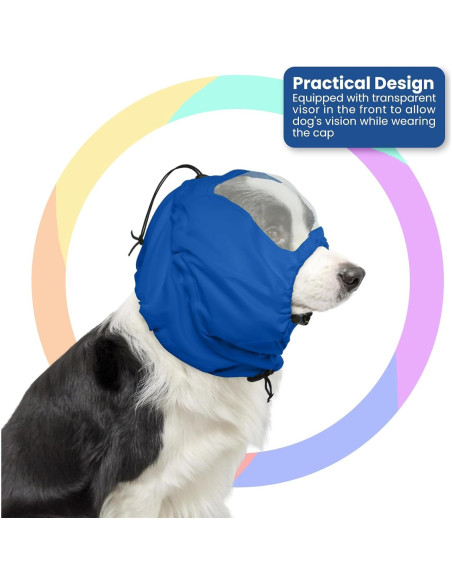 Gorro de Ducha Ajustable Nanaki para Perros Azul Impermeable