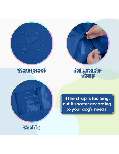 Gorro de Ducha Ajustable Nanaki para Perros Azul Impermeable