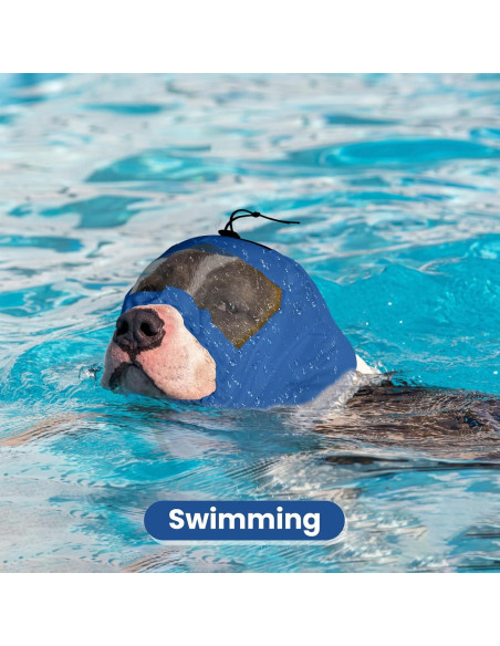 Gorro de Ducha Ajustable Nanaki para Perros Azul Impermeable