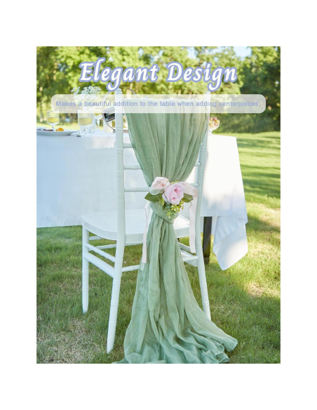 Cubre Mesa de Gasa de Queso FUANGUI 6 Piezas 89x305 cm Verde Salvia