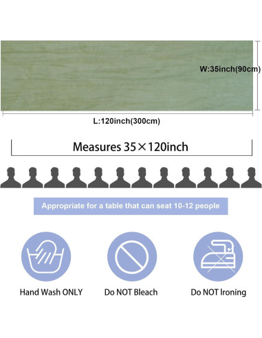 Cubre Mesa de Gasa de Queso FUANGUI 6 Piezas 89x305 cm Verde Salvia
