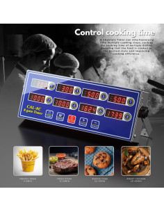 Temporizador Digital de Cocina Eyes.sys 8 Canales Acero Inoxidable 2