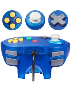 Paquete de 2 Controladores N64 Suily Joystick 182 cm 2