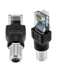 Adaptador Coaxial F hembra a RJ45 macho 2PCS ZDRU