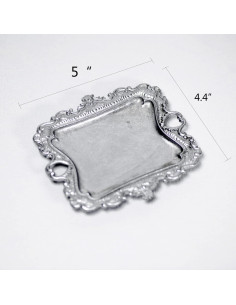 Plato de Joyas Antiguo Funly mee Plata 12.7 cm Vintage 2