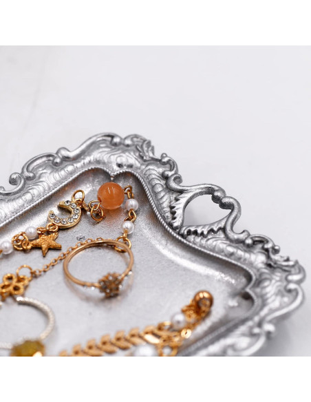 Plato de Joyas Antiguo Funly mee Plata 12.7 cm Vintage