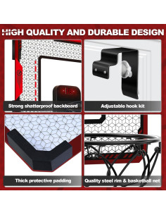 Aro de Baloncesto Interior GMAOPHY con Marcador Electrónico y 3 Balones 2