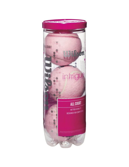 Pelotas de Tenis Wilson Intrigue 3 Unidades Rosa