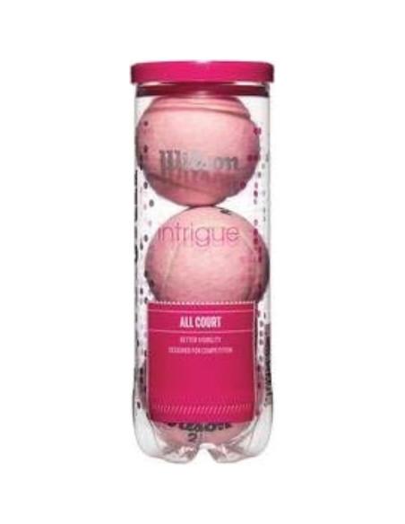 Pelotas de Tenis Wilson Intrigue 3 Unidades Rosa