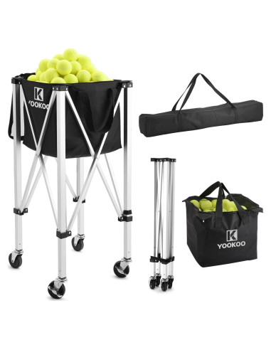 Carro de Pelotas de Tenis YooKoo para 150 Pelotas - Plegable
