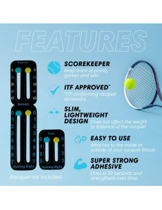 Conjunto de Tenis Scoring Right: Contador de Puntos y Cinta Métrica 2