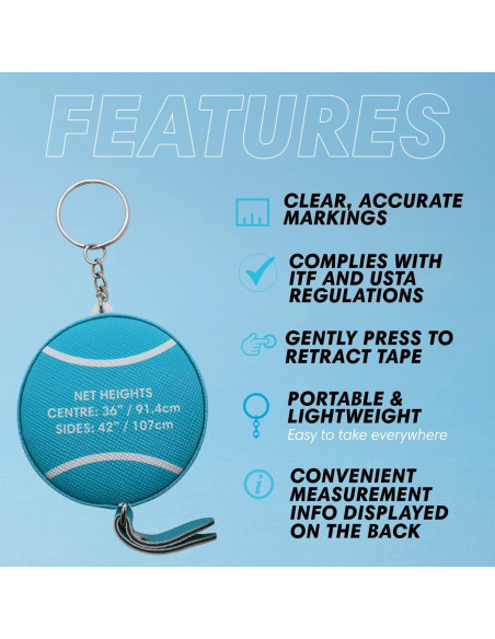 Conjunto de Tenis Scoring Right: Contador de Puntos y Cinta Métrica