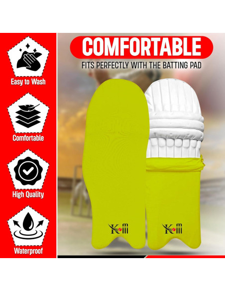 Cubiertas para almohadillas de bateo de cricket KM SPORTS - Impermeables y elásticas - Talla única