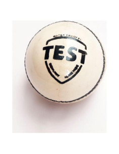 Pelota de Cricket Ikshvaku de Cuero Blanco - Grado de Prueba