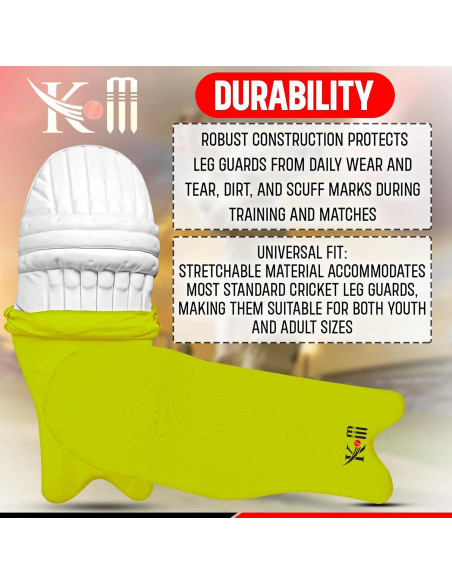 Cubiertas para almohadillas de bateo de cricket KM SPORTS - Impermeables y elásticas - Talla única