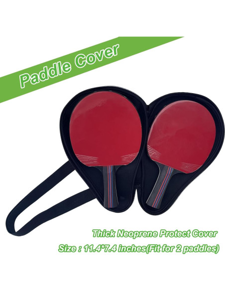 Funda de paleta de tenis de mesa CORECISE con bolsillo