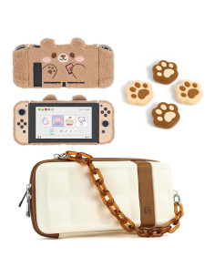 Funda Vintage para Nintendo Switch GeekShare con Tapas de Joystick