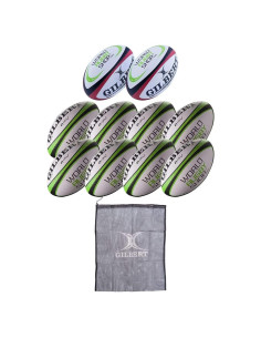 Kit de Balones de Rugby Gilbert WRS Rec - 10 Balones Tamaño 5