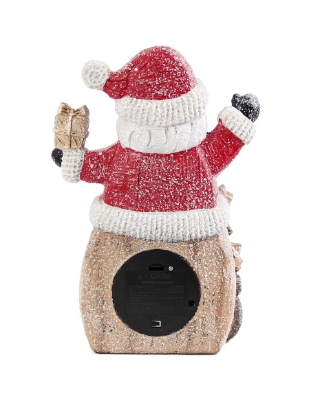 Estatua de Santa Claus con luces LED 25.4 cm Smadeer