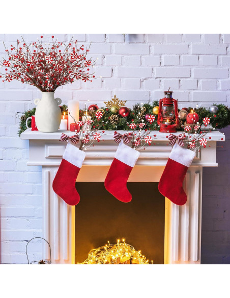 8 Adornos de Bastones de Caramelo CraftyDream para Navidad