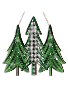 Cartel de Bienvenida Navideño Boao - Decoración de Madera 30.5 cm