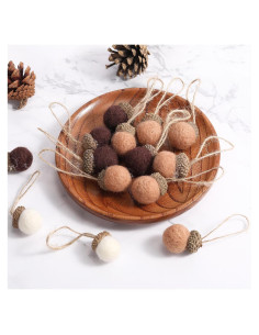 Guirnalda de Bellotas de Fieltro Boao 18 Pcs 10m Decoración