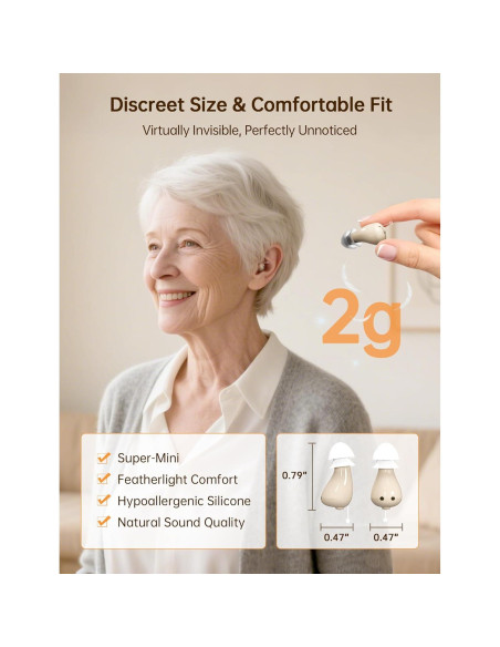 Ayudas Auditivas Recargables BIGPROT Mini Invisibles 100h