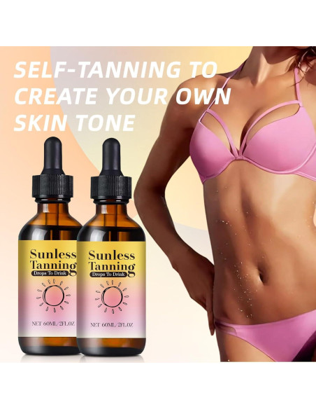 Gotas de bronceado sin sol HONGMENG - 1 pieza, naturales