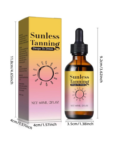 Gotas de bronceado sin sol HONGMENG - 1 pieza, naturales