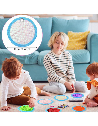 Alfombrillas Sensoriales Boao 8 Piezas 10.16 cm Texturizadas