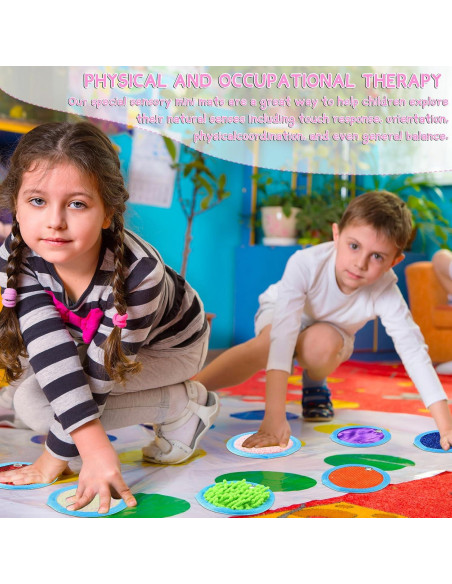 Alfombrillas Sensoriales Boao 8 Piezas 10.16 cm Texturizadas