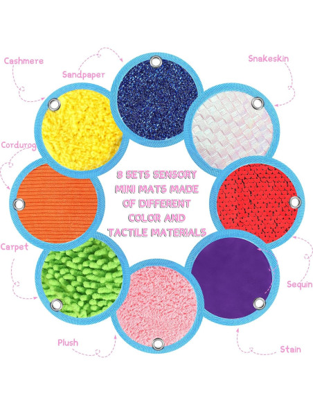 Alfombrillas Sensoriales Boao 8 Piezas 10.16 cm Texturizadas