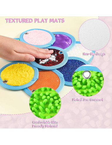 Alfombrillas Sensoriales Boao 8 Piezas 10.16 cm Texturizadas