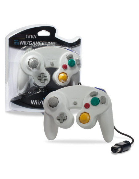 Controlador CirKa con cable para Wii y GameCube - Blanco