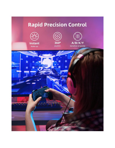 Controlador Inalámbrico Forty4 GC201 para Juegos PC/PS3/Switch