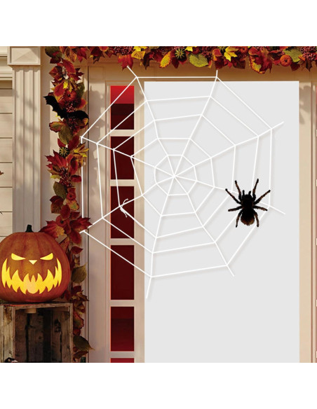 Telaraña Gigante Halloween Gistome 127x127 cm Nylon Duradero