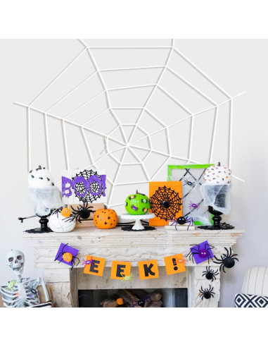 Telaraña Gigante Halloween Gistome 127x127 cm Nylon Duradero