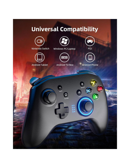 Controlador Inalámbrico Forty4 GC201 para Juegos PC/PS3/Switch Controlador Inalámbrico Forty4 GC201 para Juegos PC/PS3/Switch
