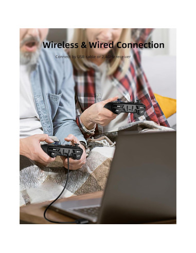 Controlador Inalámbrico Forty4 GC201 para Juegos PC/PS3/Switch