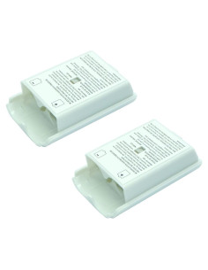 2x Cubierta Batería Blanca XBOX 360 - Reemplazo Perfecto