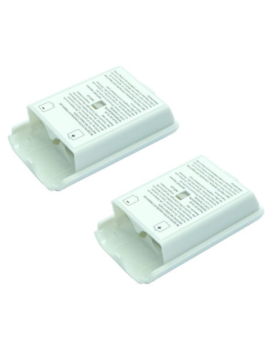 2x Cubierta Batería Blanca XBOX 360 - Reemplazo Perfecto