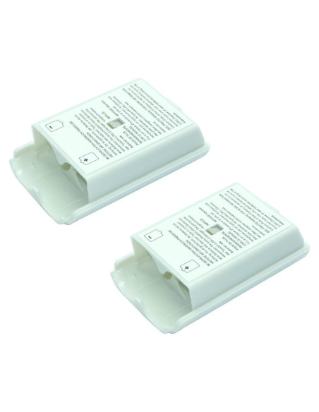2x Cubierta Batería Blanca XBOX 360 - Reemplazo Perfecto