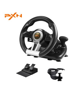 Volante de Carreras PXN V3III 180 con Pedales - Negro