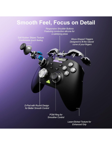 Controlador Inalámbrico PXN P5 para PC y Switch Negro