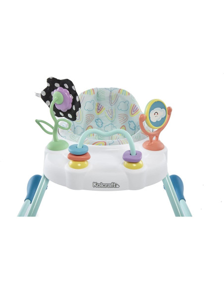 Andador 2-en-1 Kolcraft Tiny Steps para Bebés Nubes y Arcoíris