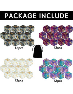 Juego de 48 Contadores Mágicos LAMJAM D6 16mm para MTG 2