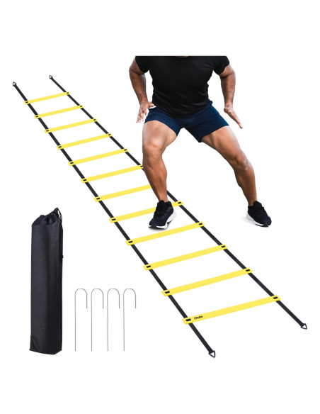 Escalera de Agilidad Ohuhu 12 Peldaños 6,10 m con Bolsa