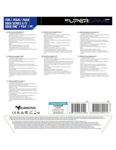 Volante SUBSONIC SV950 con pedales para Xbox y PS4